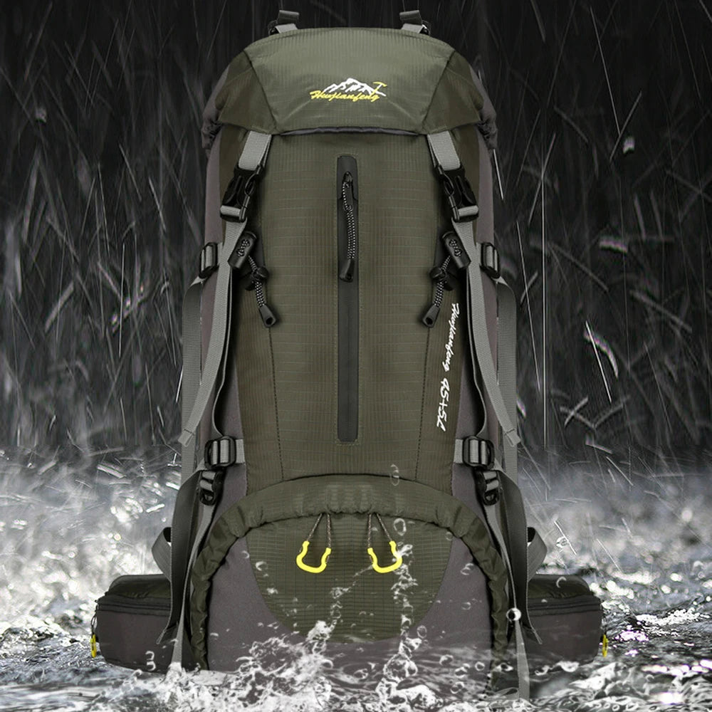 50L Hiking Backpack Men Women, Large Backpack Packs, Waterproof Camping Backpacks Bag, Camping Essentials for Trekking Travel
