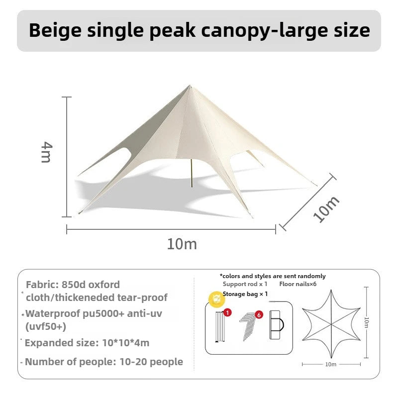 Hump Tent Octopus Shape Waterproof Sunscreen,Cloud Top Canopy Large Space Multiple Sizes Thick Oxford,for Camping Wedding Party