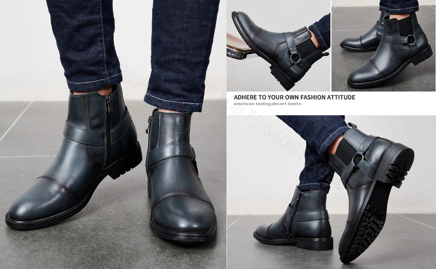 Motorcycle Shoes Retro Leather Boots for Motorcycles Durable Men Boots Couple's Short Shoes Motorcycle Safety Equipment