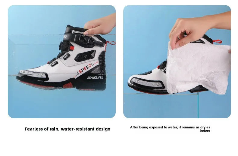 Motorcycle Boots Man Leather Motos Riders Protective Motocross Boots Waterproof Non-slip Motocross Mountain Racing Shoes