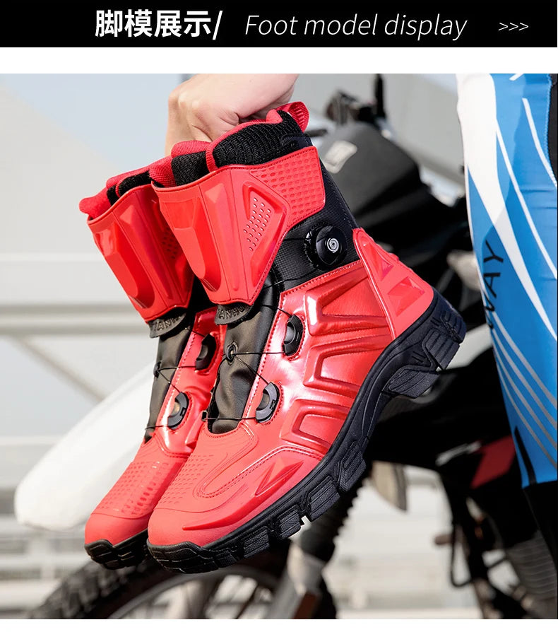 New Motorbike Boots Anti-slip Waterproof  Motorcycle Boots Wear-resistant Biker Protection Equipment Anti-fall Motocross Boot