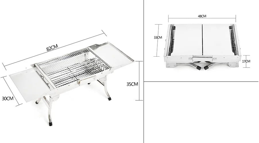 Steel Portable Folding Home Garden Barbecue Grill Folding BBQ Stove