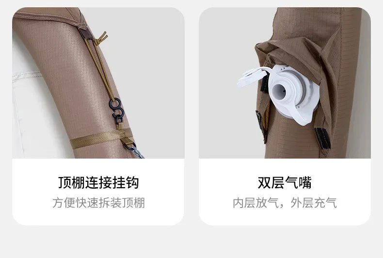 Naturehike-Ango Air Inflatable Tent, Outdoor Camping, Sun Protection, Quickly Open Folding Tent, Large Space, CNH23ZP12002