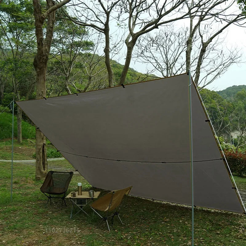19 Hang Points Tent Tarp Survival Sun Shelter Shade Canopy Outdoor Backpacking Waterproof Camping Awning SunShade4 x4m 4x3m 3x3m