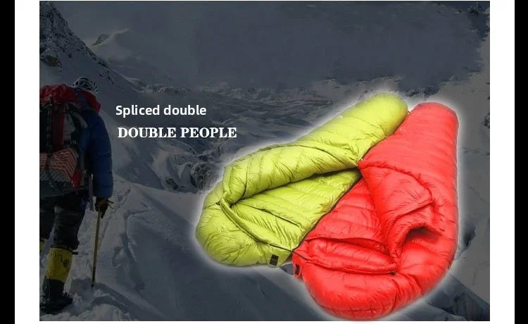 customer special shot, outdoor adult light mummy down sleeping bag, cold-proof duck down sleeping bag, manufacturer wholesale