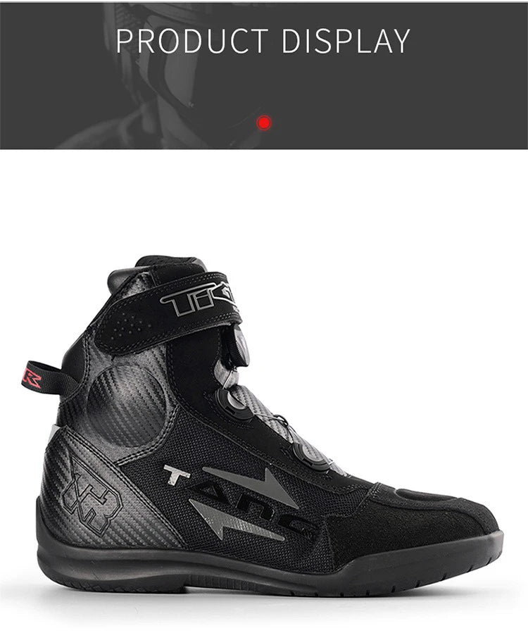 Motorcycle Road Racing Boots Professional Biker Shoes Motorbike Long Riding Protective Gear Shift Microfibe Leather boot
