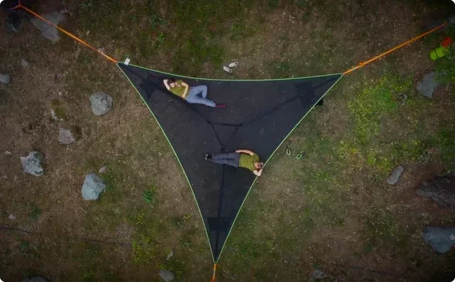 2025 Outdoor Camping Hanging Portable Bed Triangle Hammock Portable Multi Person Aerial Mat  travel Convenient Sleep Hammock bed