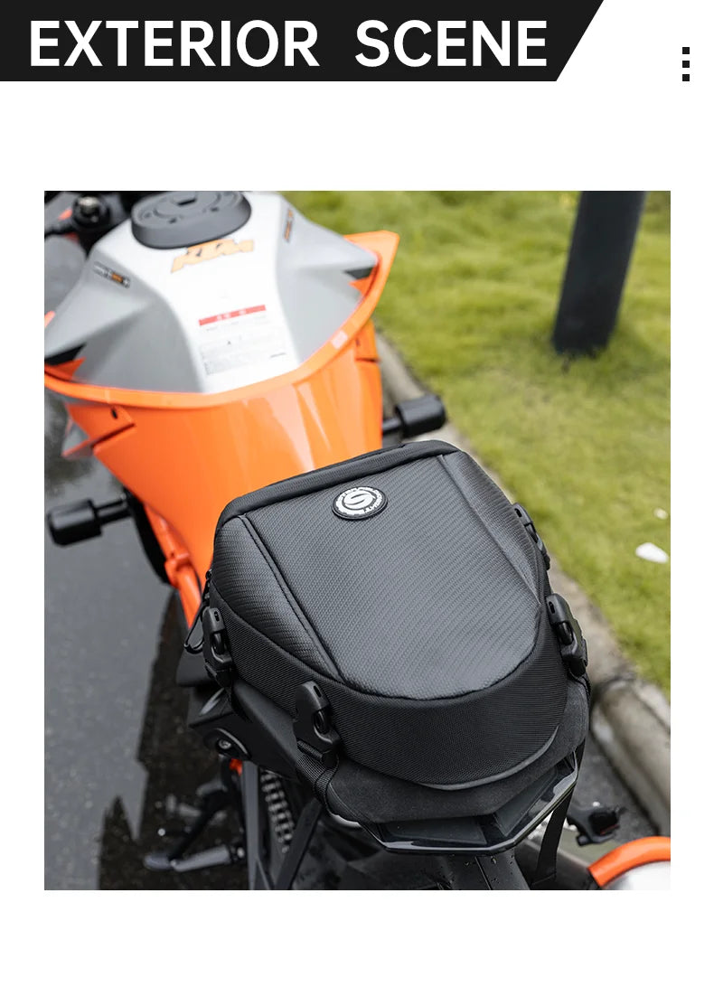 SFK Large Capacity Motorcycle Bag Rear Seat Bag Tail Pack Multifunctional Crossbody Bag Riding Gears With Outdoor Raincover