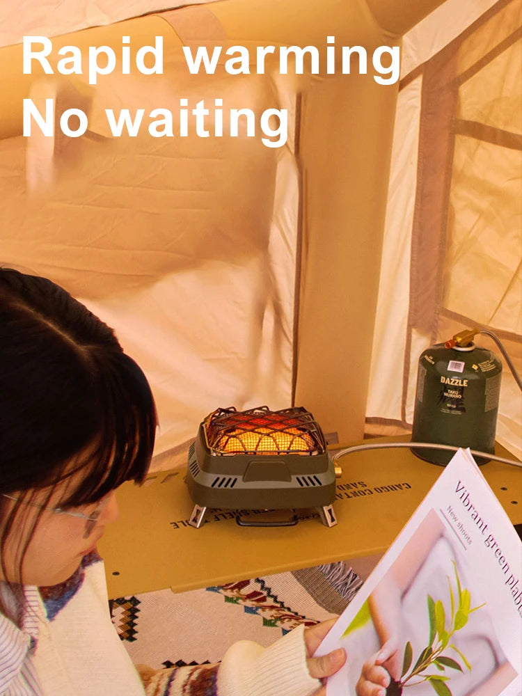 Portable Mini Dual-purpose Outdoor Multifunctional Heating Stove, Infrared Stove, Camping Stove Head Winter Camping for Heating