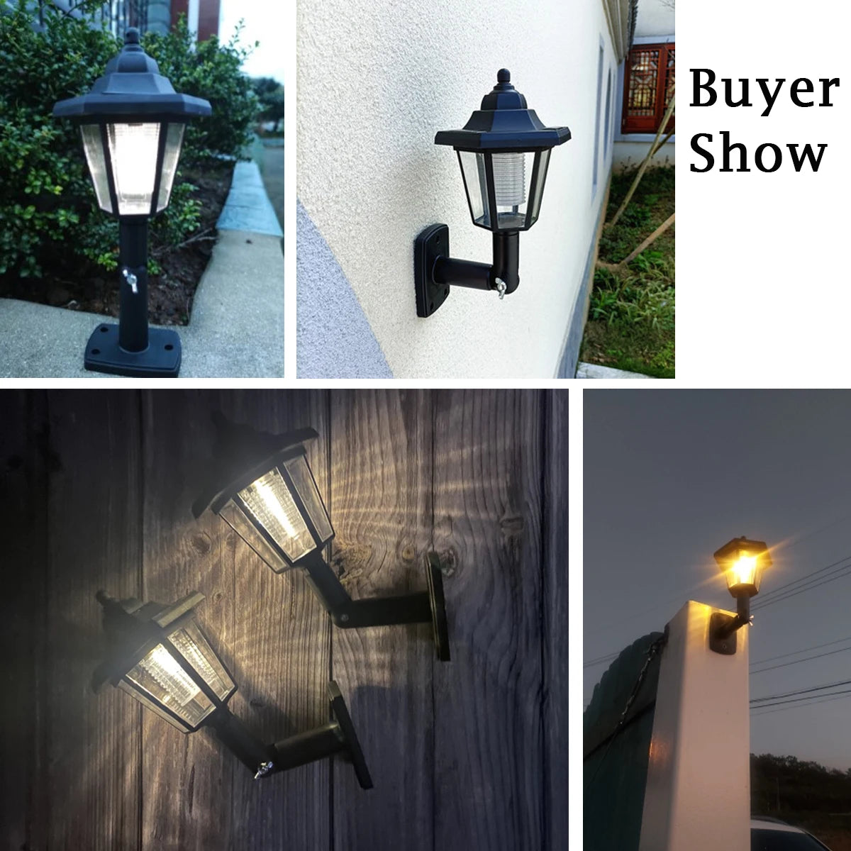 Outdoor Solar Lamps Retro Garden Lights Waterproof Lawn Lamp Solar LED Wall Lamp Corridor Light Yard Decoration Sun Panels Light