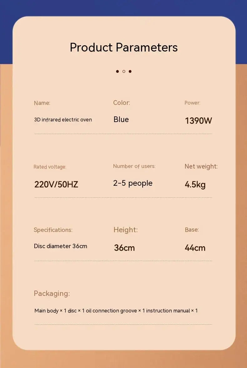 Automatic Transfer Smokeless Electric Grill Electric Grill Pan Infrared Grill Pan Light Wave Stove Barbecue Magic Lamp