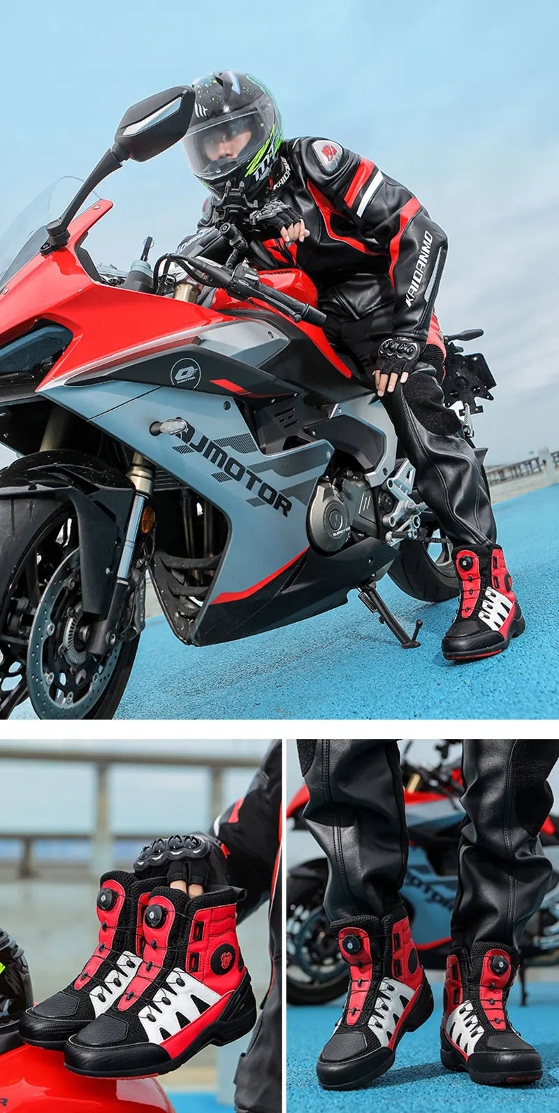Men Motorcycle Boots New Waterproof Motorbike Riding Shoes Microfiber Breathable Men's Motorcycle Shoes Motos Bike Sport Boot