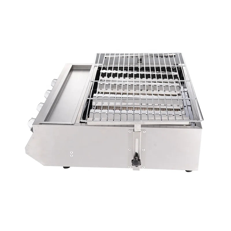 Supplier Stainless Steel Portable BBQ Gas Grill for Outdoor Camping and Restaurant Use