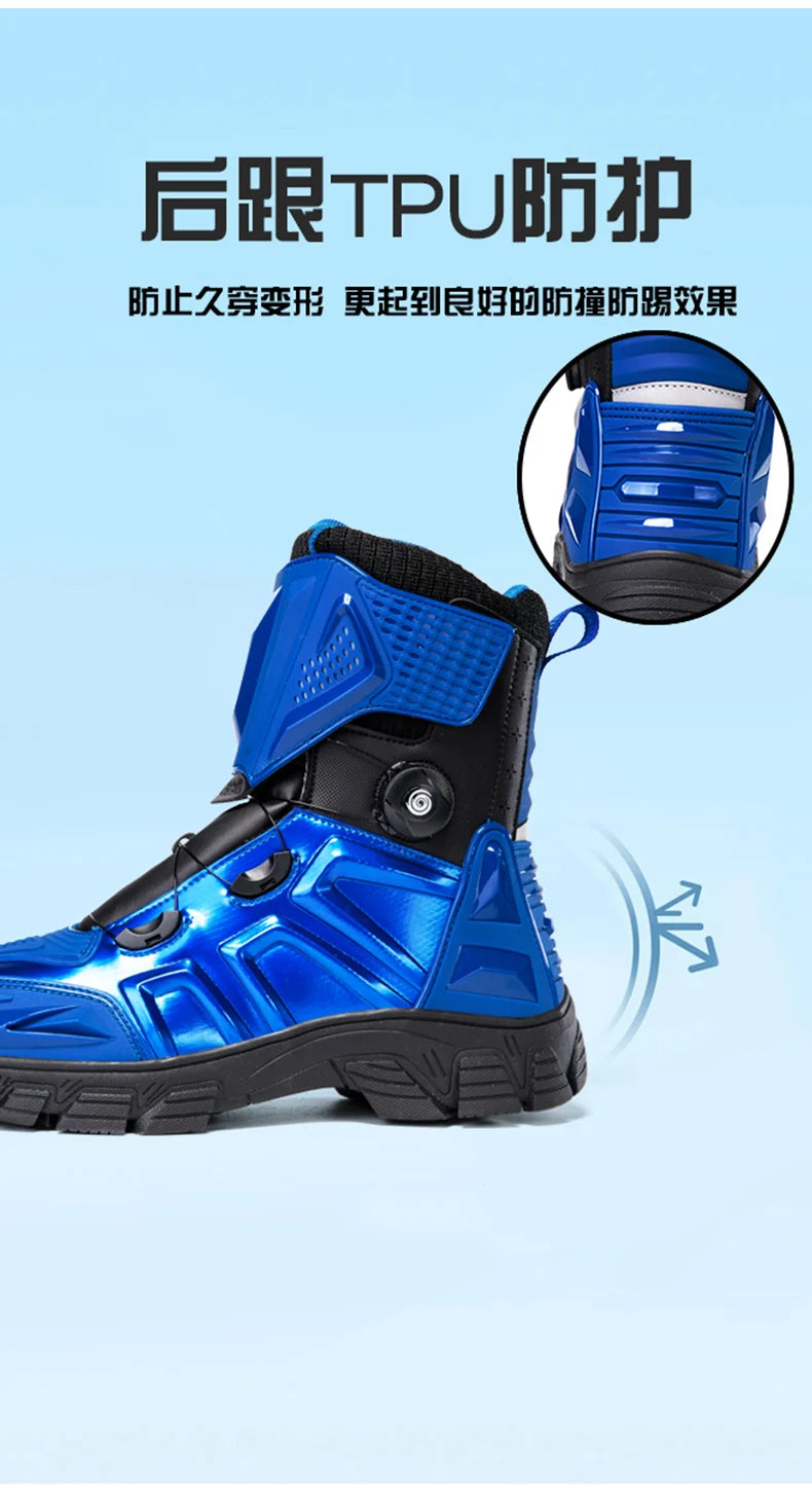New Motorbike Boots Anti-slip Waterproof  Motorcycle Boots Wear-resistant Biker Protection Equipment Anti-fall Motocross Boot