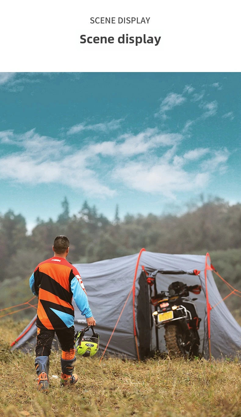 YOUSKY Motorcycle Touring Tent Waterproof Windproof 1-2 Person Camping Tent for Outdoor Riding and Road Trip