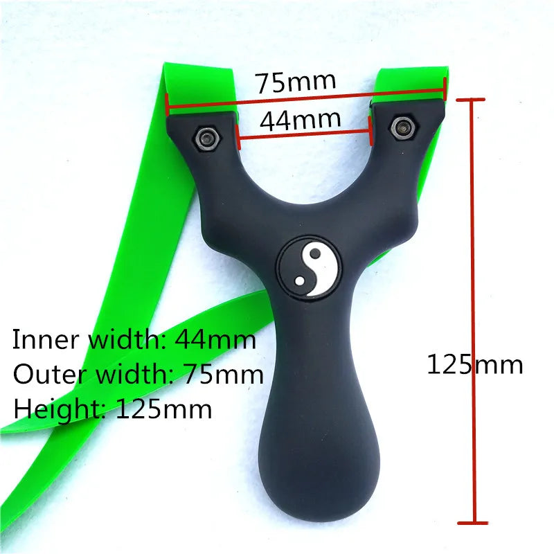 Professional Super Hard Resin Outdoor Slingshot Catapult, Hunting with Flat Rubber Band, Strong Powerful Aiming Point