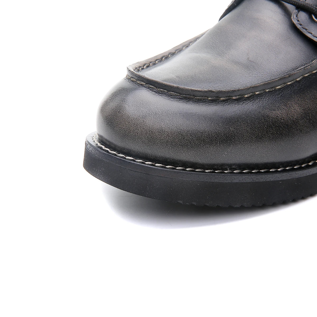 ARCX Men's Vintage Black Genuine Leather Motorcycle Racing Boots, Retro Style Riding Footwear for Men, Durable Cowhide Car Shoe