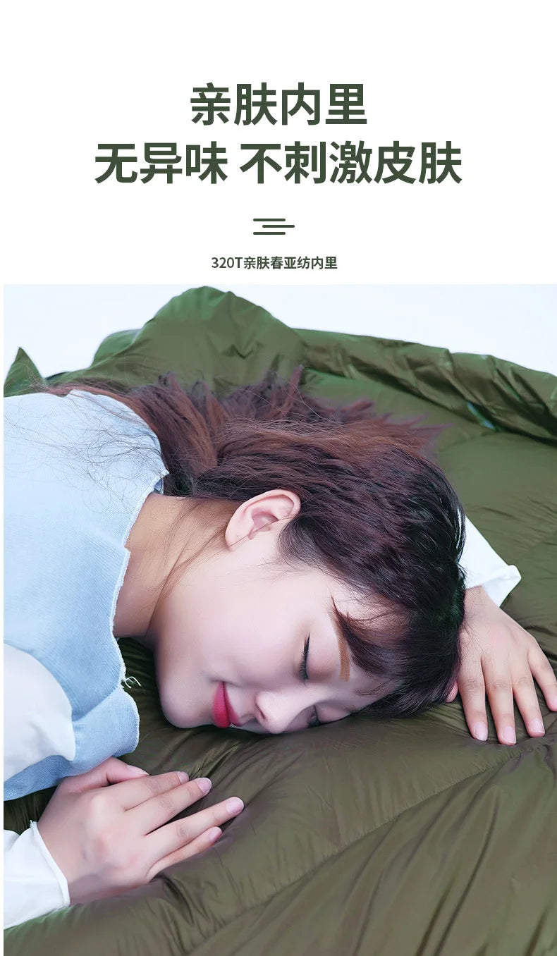 Lightweight Subzero Sleeping Bag Portable Thermal Mummy Hiking Outdoor Backpacking Rectangular Waterproof Winter Hood Camping