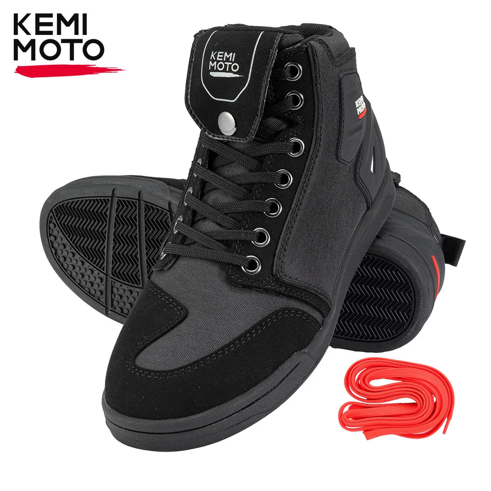 KEMIMOTO Motorcycle Riding Short Boots Men Summer commuting Shoes Sneakers Anti-slip Protection Breathable Casual rides Gear