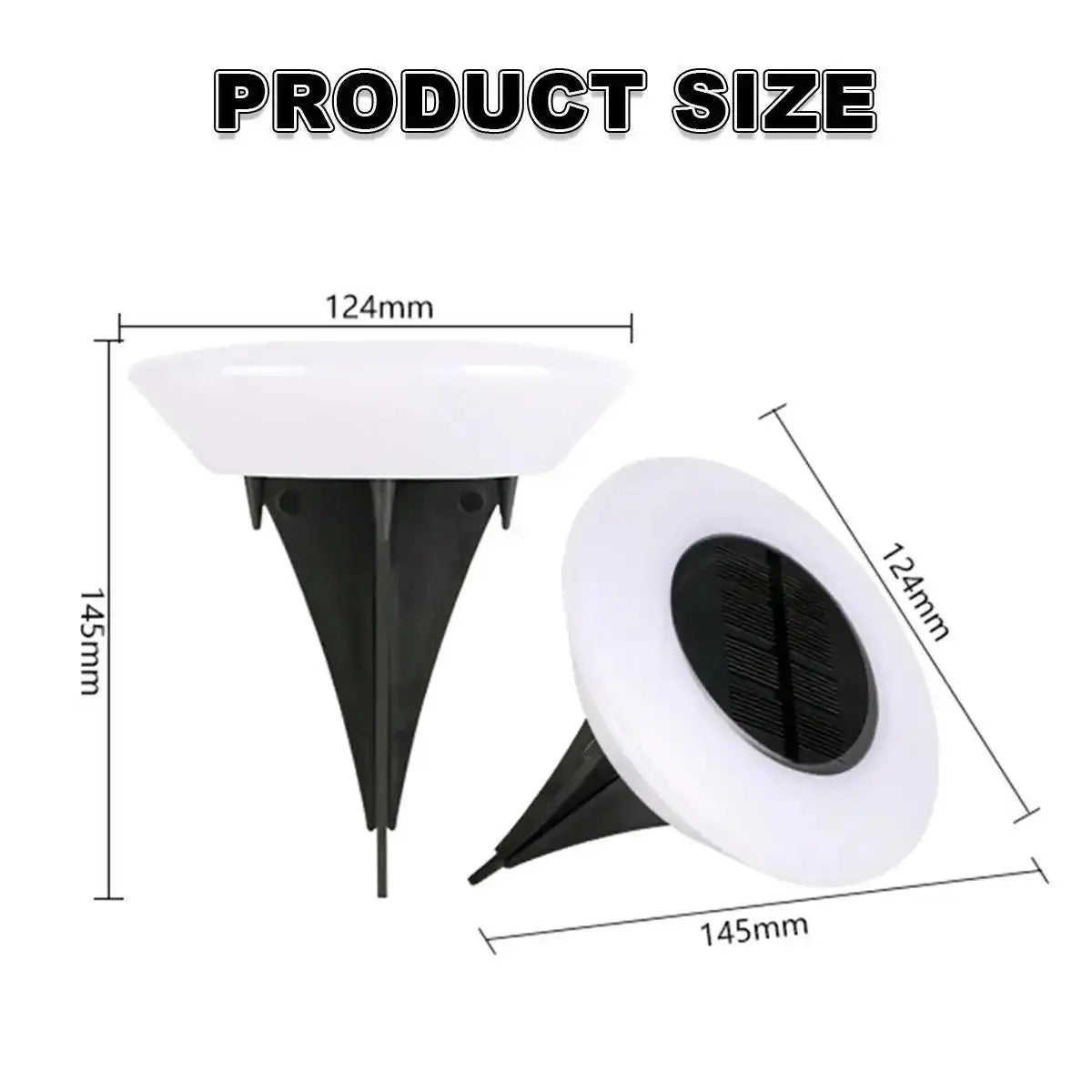 Solar Ground Light Lamp Outdoor Rechargeable Led Waterproof Park Landscape Floor Garden Lamps Decorative Powered Decoration Lawn