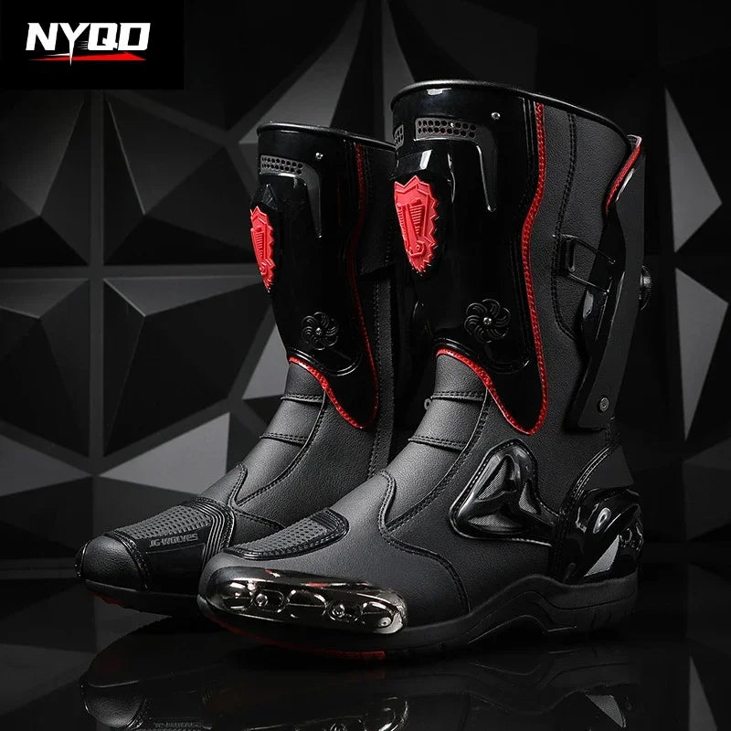36-47 Anti Fall Motocross Boots Wear-resistant Motorcycle Boots Men's Women Racing Boots Safe Riding Equipment Rally Shoes