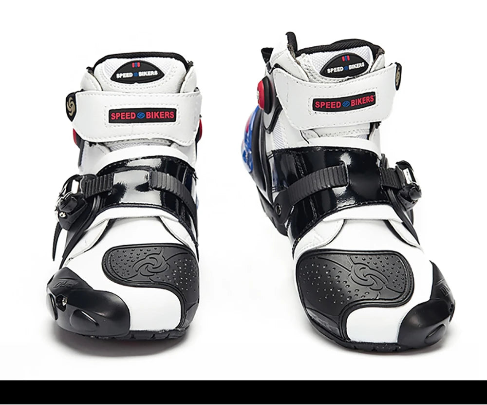 Men Women Motorcycle Racing Boots Sneakers Shoes Microfiber Leather Anti-collision Protection Motocross Off-Road Boots Non-slip