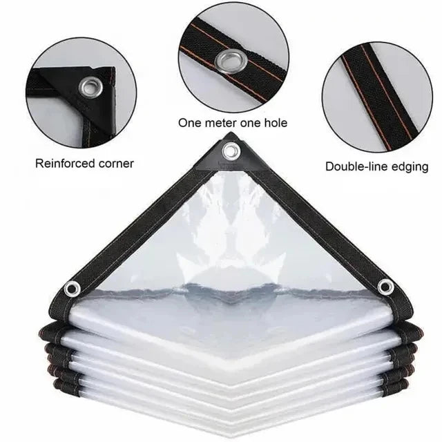 0.18mm Transparent rainproof shading cloth tarpaulin Lightweight waterproof tarpaulin cover tarpaulin transparent rainproof clot