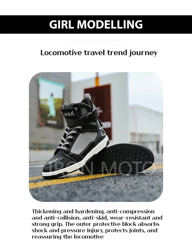 Motorcycle Riding Shoes Motocross Racing Boot Motorcycle Rally Training Shoes Anti Collision Protective Shoes Rider Equipment