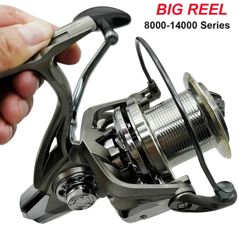 Max Drag 20KG Durable Big Spinning Fishing Reels Trolling Saltwater Freshwater Carp Fish Reel NGK 8000/9000/10000/12000/14000