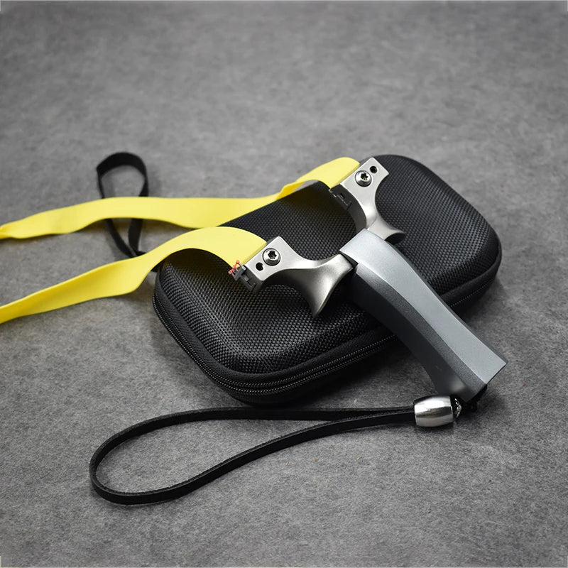 Aluminum Alloy Slingshot Stainless Steel Bow Head Ultra-high Craft Grinding Portable Hunting Equipment Must-have For Beginners