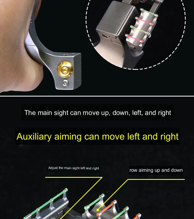 Slingshot Hunting Titanium Alloy TC21 Catapult with Rubber Band Set Professional Outdoor Shooting Games Accessories Adult Toys