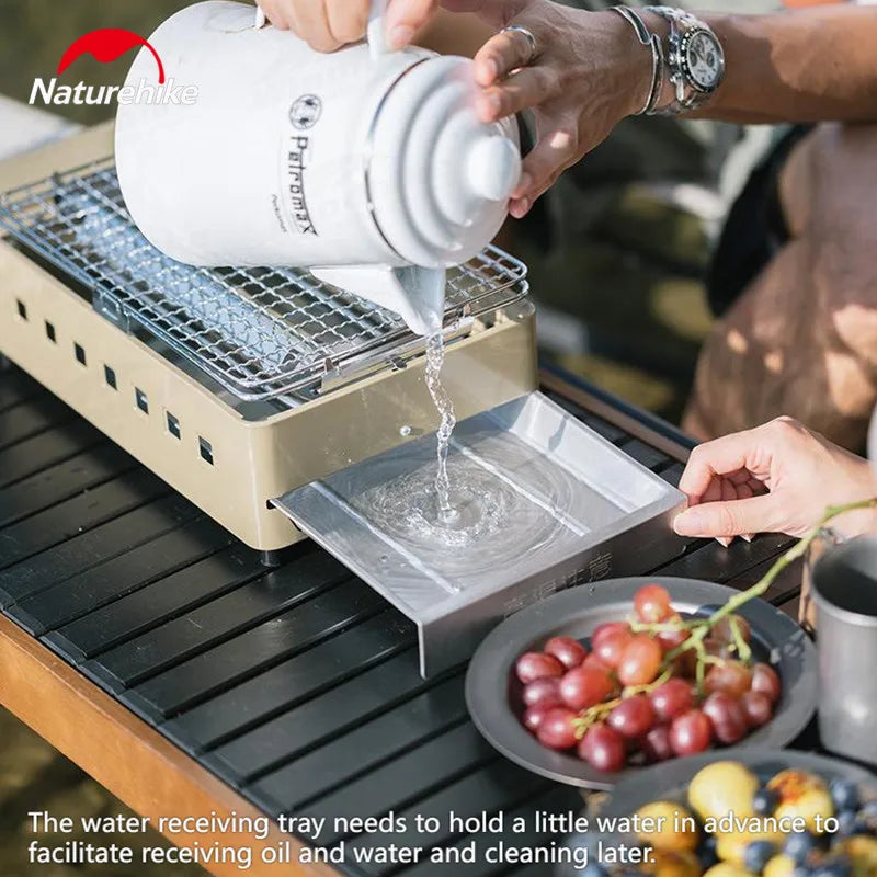 Naturehike Camping Gas Stove Burner 2300W Strong Fire Cooking Furnace Outdoor Picnic Barbecue Fry Grill Boil Pot Pan Portable