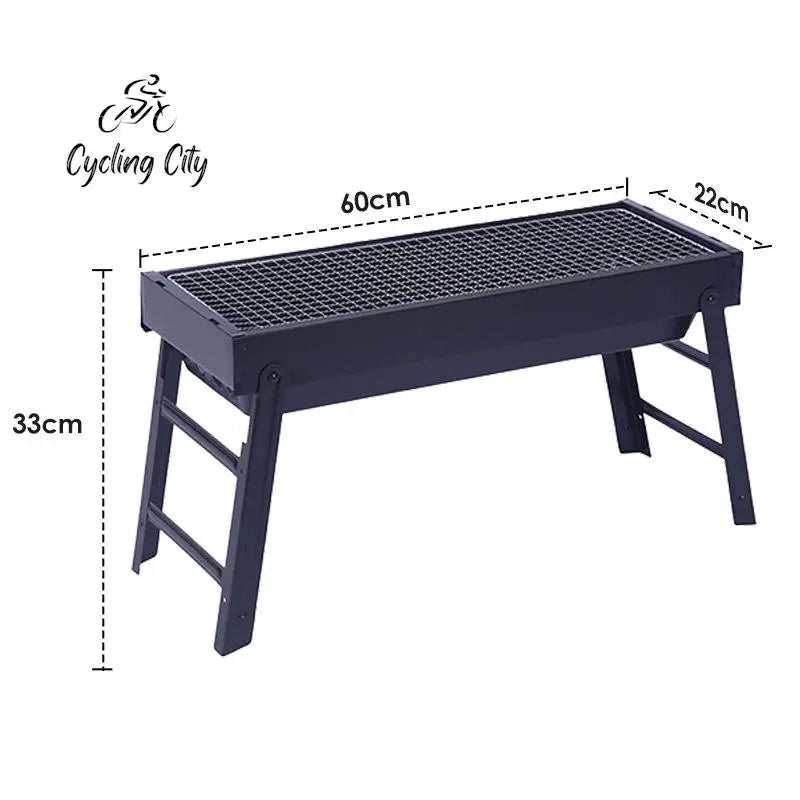 Cycling City Outdoor BBQ Stove Household Folding Grill Mini Barbecue Artifact Portable Charcoal Grill Pull-Out Charcoal Grill