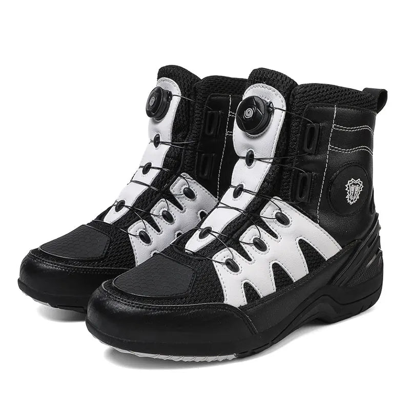 Men Motorcycle Boots New Waterproof Motorbike Riding Shoes Microfiber Breathable Men's Motorcycle Shoes Motos Bike Sport Boot