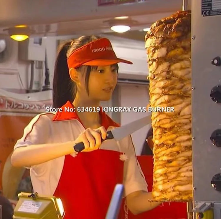 Barbecue Propane Lpg Gas Grill With Skewers, Turkey Doner Shawarma Machine, Kebab Rotisserie Roasters, Infrared Gas Bbq