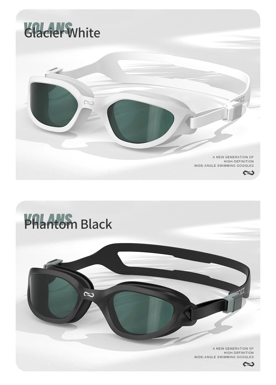 Copozz Swimming Goggles Waterproof VISTEX Anti Fog Mirrored Adjustable Silicone Swim Glasses Professional Swim Equipment Eyewear