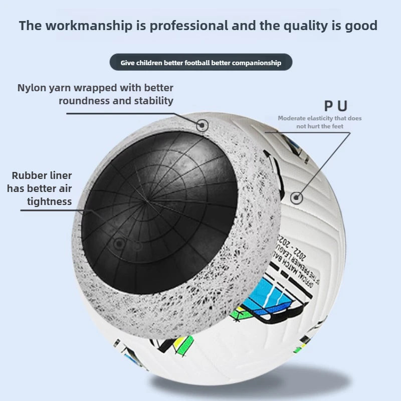 Newest Soccer Balls Standard Size 5 PU Material High Quality Outdoor Official Match Game Football Training Seamless Futbol