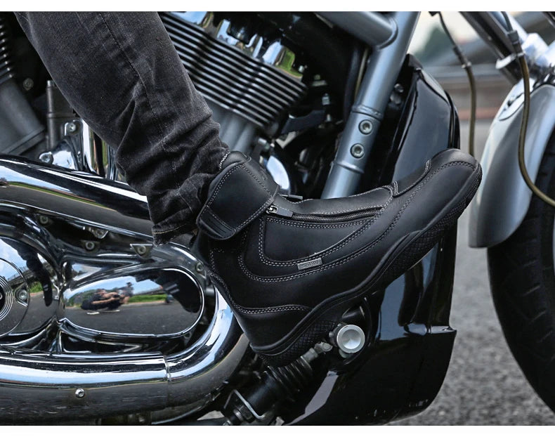 ARCX Waterproof Cow Leather Motorcycle Boots for Men Racing Riding Motorbike Shoes Protective Gear Durable Safety Footwear