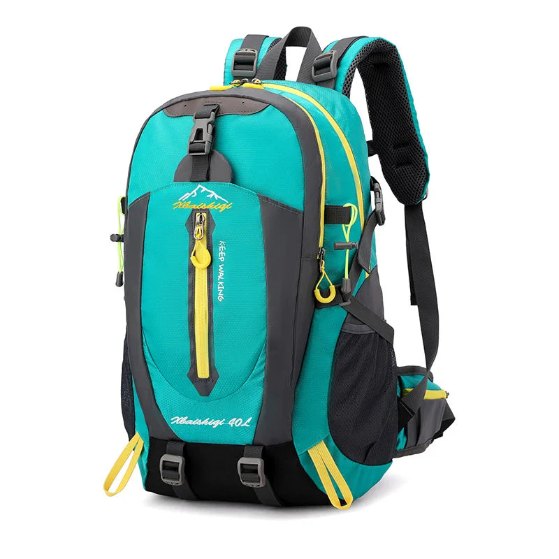 Men Women Outdoor Camping Travel Backpack 40L Water Repellent Climbing Hiking Laptop Daypack Trekking Reflective Strip Back Bags