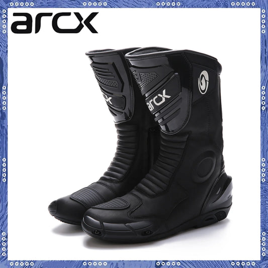 ARCX L60582 Men's High Top Racing Motorcycle Boots – Off-Road & Road Cycling Shoes for Bike Riding with Anti-Slip Sole