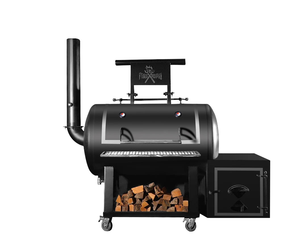 Customized Large Outdoor Barbecue Grill With Wheels Charcoal BBQ Grills With Offset Smoker Charcoal Grills for Sale