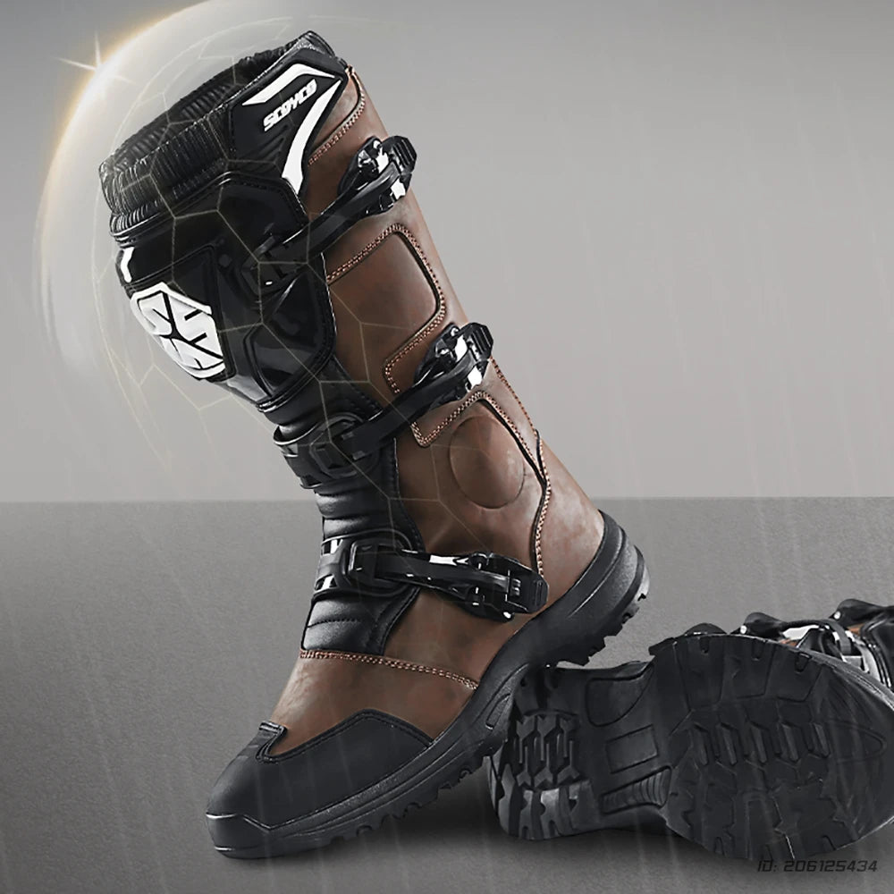 Motocross Boots Professional Protective Motorcycle Boot High-top Non-slip Racing Off-road Shoes Windproof Waterproof All Seasons
