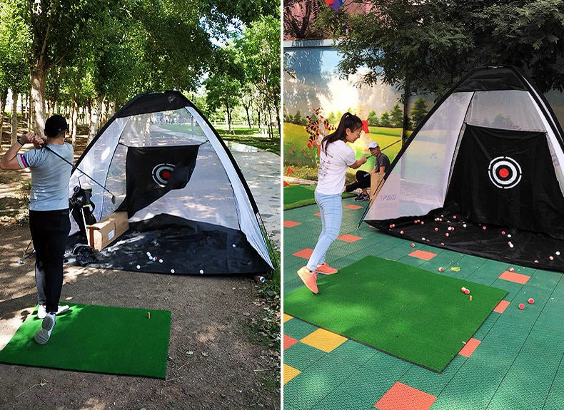 PGM Brand Golf Hitting Cage Indoor 2M 3M Golf Practice Net Tent Garden Grassland Golf Training Equipment Mesh Mat Outdoor Swing