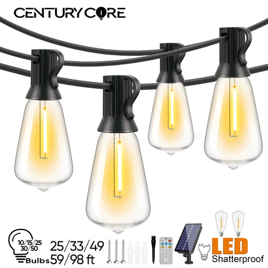 ST38 Solar String Light Outdoor Garland Led Waterproof  Shatterproof Solar String Lights for Outside Camping Yard Party Decor