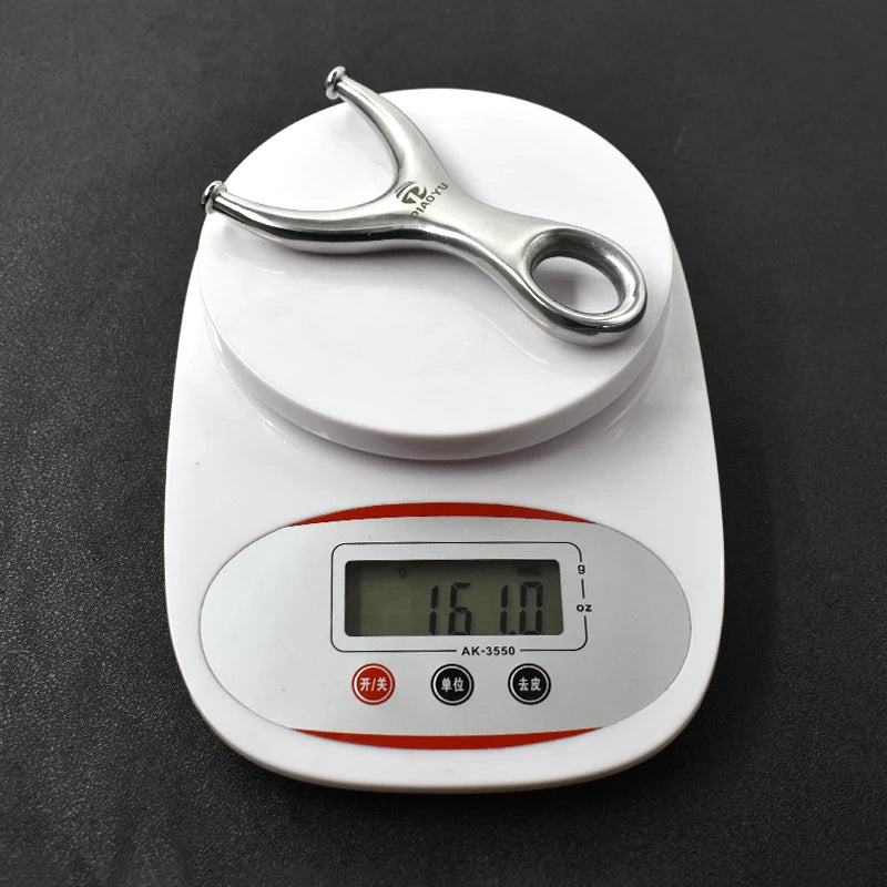 All-metal Stainless Steel Slingshot Portable Outdoor Shooting Hunting Catapult Leisure Toy Hunting Equipment With Rubber Bands