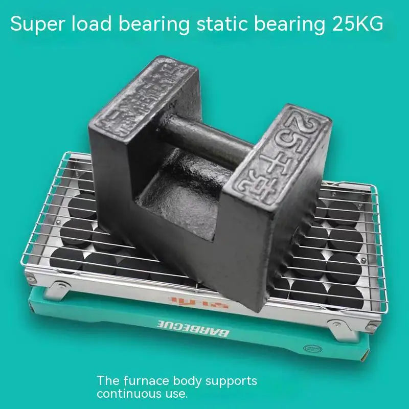 Disposable Barbecue Grill Household Outdoor Charcoal Wilderness Small Full Set of Barbecue Utensils Portable Folding Grill