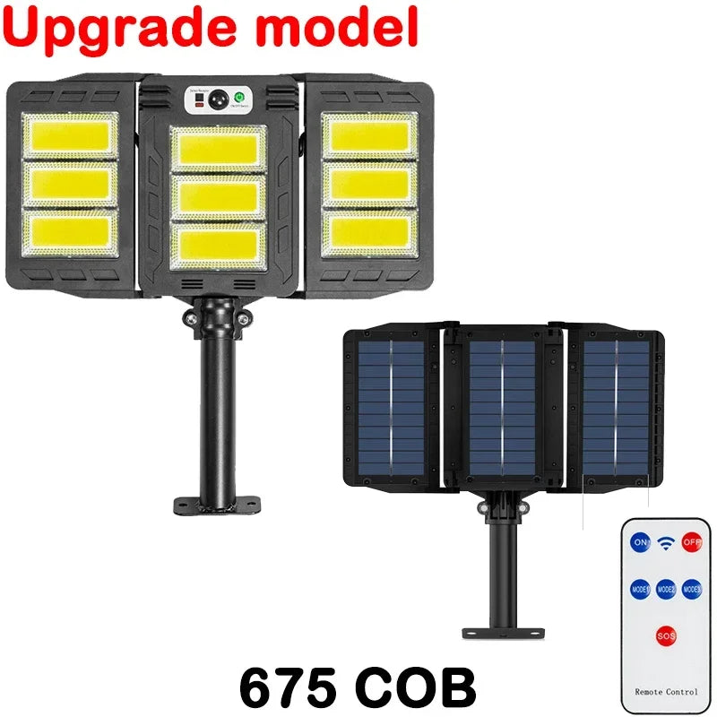 Powerful Outdoor Solar Lights Motion Sensor Waterproof Wall Lamp 800 LED Sunlight Lighting Garden with Gardening Street Light