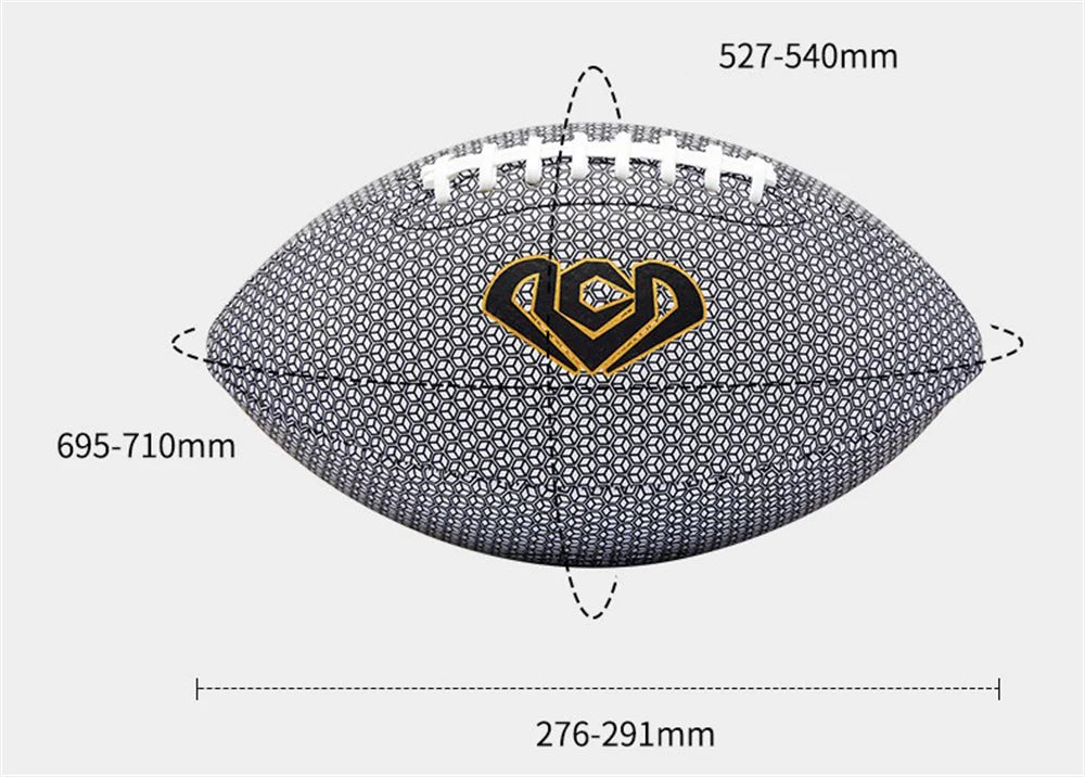 Anti Slip And Wear-Resistant British Reflective Rugby Size 6 And 9 Adult Training Competition American Rugby