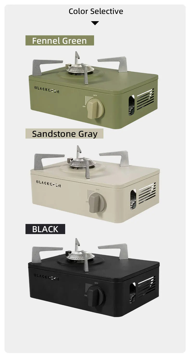 BLACKDEER Outdoor Cassette Barbecue Grill Camping Picnic Gas Heating Stove Oven Furnace Cooktop Roasting Plate Pan BBQ Burner