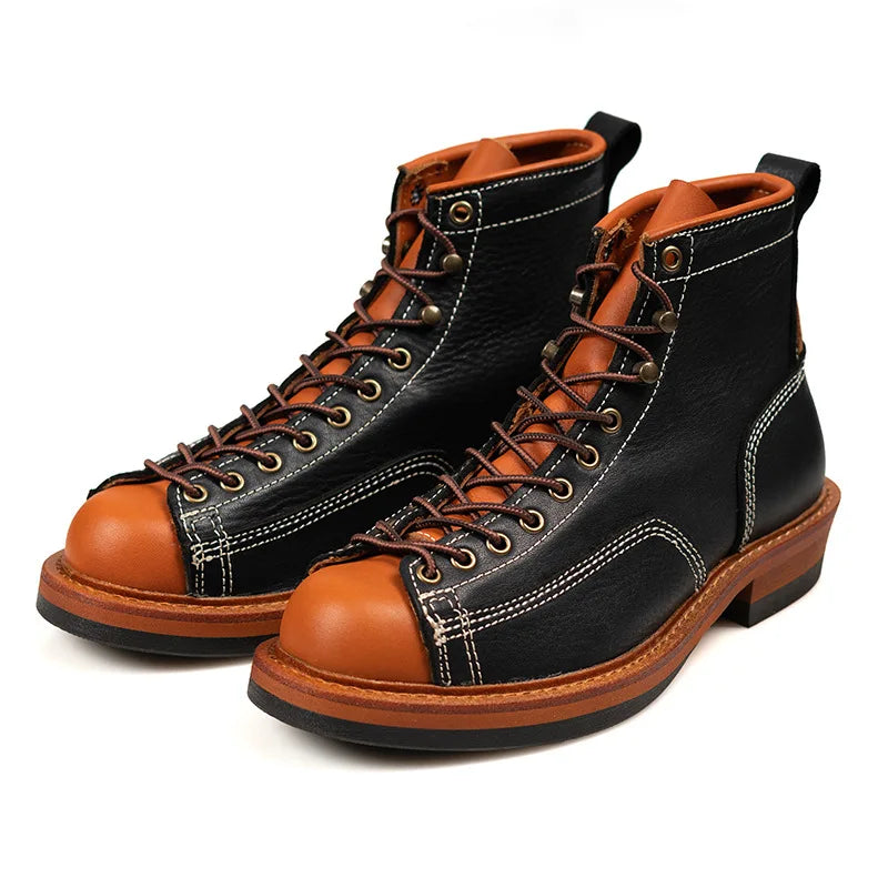 American retro locomotive shoes Boots For Motorcycle